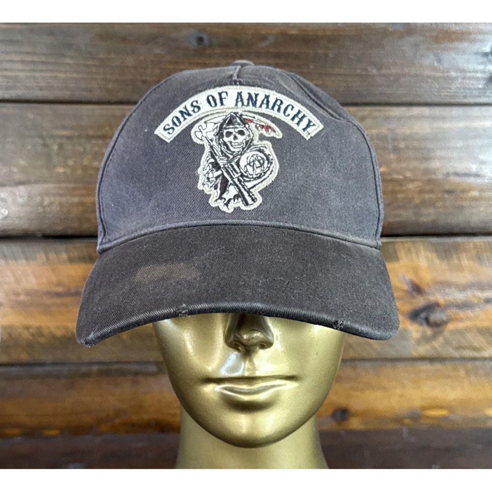 SOA Sons of Anarchy Motorcycle Club Grim Reaper Navy Baseball Hat Cap